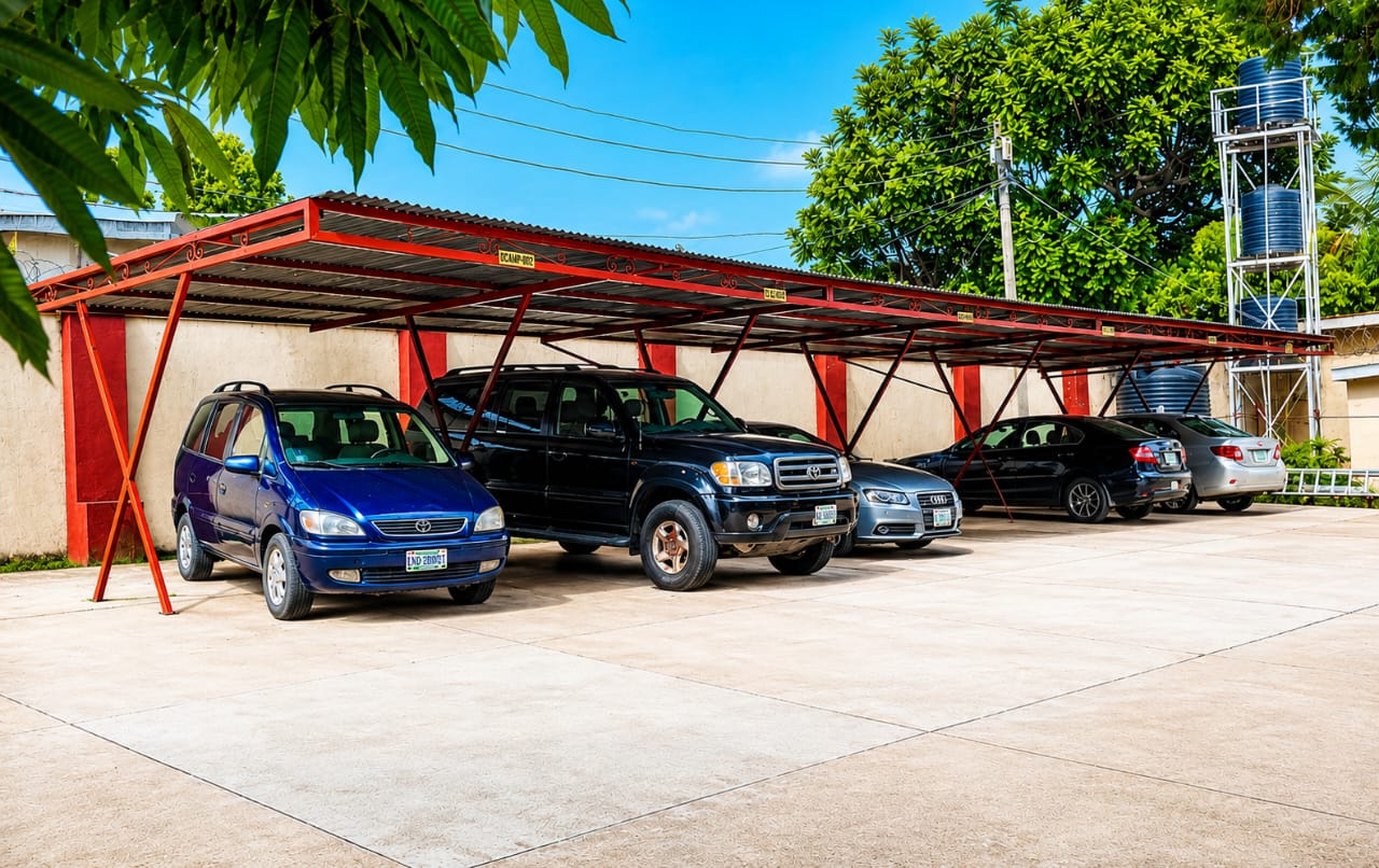 Staff car park